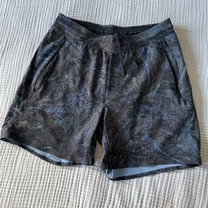 Lululemon 6” Balancer Shorts - Medium, Black w Blue Space Design, Used